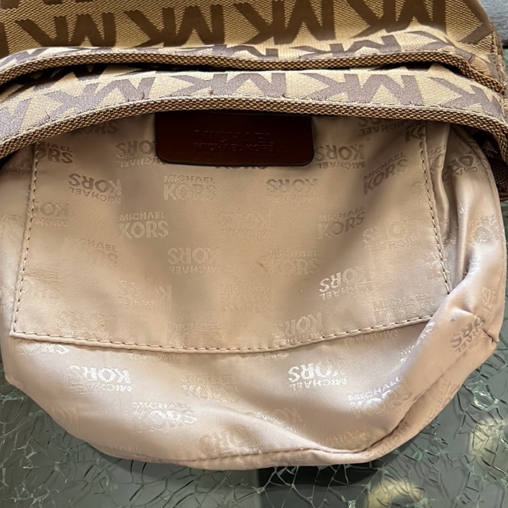 Michael Kors Mk Monogram Canvas Tassel Bucket Cro… - image 4